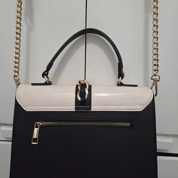 Aldo Black, Cream, and Tan Crossbody Bag - Picture 4 of 8